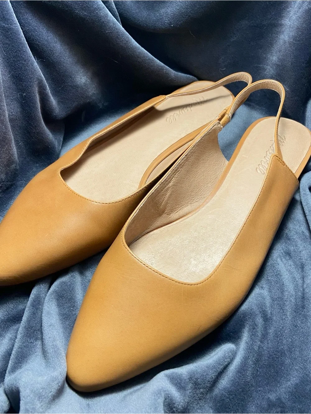 Madewell Margot Slingback Leather Flats in Tan English Saddle 11